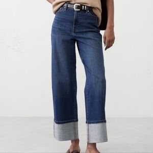 Straight Leg Cuffed Jeans Sz 20
